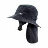 Ocean & Earth Indo Surf Hat Stiff Peak - Black -Mystic Sale indohat