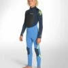 C Skins Legend 5/4mm Junior Back Zip Wetsuit 2024 - Cyan / Ink Blue