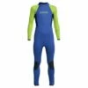 Xcel Axis 5/4mm Back Zip Youth Wetsuit - Blue/Fluro Green -Mystic Sale kids axis back zip wetsuit blue lime 2 768x768 1