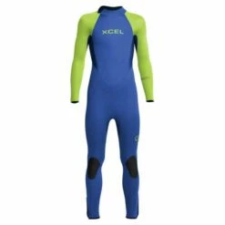 Xcel Axis 5/4mm Back Zip Youth Wetsuit - Blue/Fluro Green