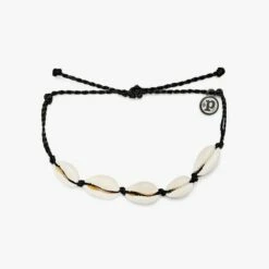 Pura Vida Knotted Cowries Bracelet - Black