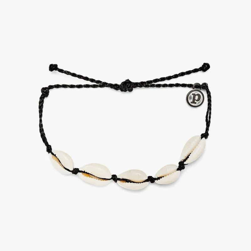 Pura Vida Knotted Cowries Bracelet - Black 3 Pura Vida Knotted Cowries Bracelet - Black