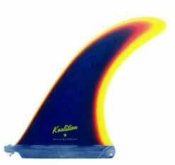 Koalition California Classic 8 Inch Longboard Fin In Blue/Yellow