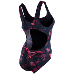 Orca Women's One Piece Swim Costume - Black/Red -Mystic Sale ks51tt05 back 1