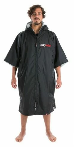 Dryrobe Advance Short Sleeve - Large - Black / Grey