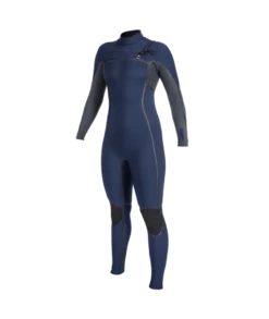O'Neill Womens Hyperfreak Fire 3/2mm Chest Zip Wetsuit - Navy/Shade