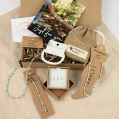 Pineapple Island Letterbox Box Gift Set For Her - Turquoise -Mystic Sale letterbox 008 w detail