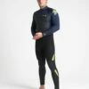 C Skins Legend 4/3mm Back Zip Wetsuits 2024 - Black / Blue -Mystic Sale mens legend 4x3 back zip black bluestone lime side 1