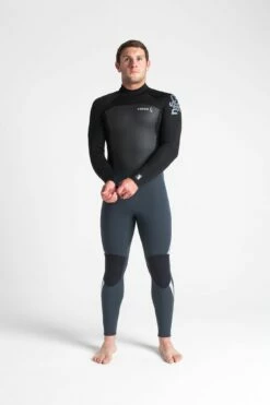 C Skins Legend 5/3mm Back Zip Mens Wetsuit 2024 - Graph / Black -Mystic Sale mens legend 5x4 back zip black graphite silver front