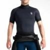 C Skins HDI Mens Short Sleeve Thermal Rash Vest - Black -Mystic Sale mens hdiskins ss black front