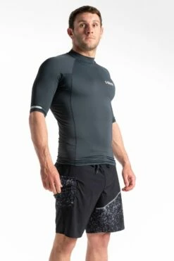 C Skins UV Basics Mens Short Sleeve Rash Vest - Anthracite