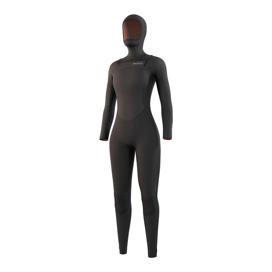 Mystic Gem Hooded 6/4mm Womens Winter Wetsuit 2024 - Black 3 Mystic Gem Hooded 6/4mm Womens Winter Wetsuit 2024 - Black
