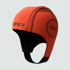 Zone3 Neoprene Swim Cap - HI VIS Orange