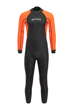 Orca Vitalis Hi-Vis Mens Openwater Wetsuit 2023 - Black/Orange