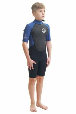 OA Classic 3/2mm Kids Shorty Wetsuit 2023 - Black / Blue
