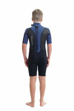 OA Classic 3/2mm Kids Shorty Wetsuit 2023 - Black / Blue 7 OA Classic 3/2mm Kids Shorty Wetsuit 2023 - Black / Blue -Mystic Sale oa boys 32 shorty3
