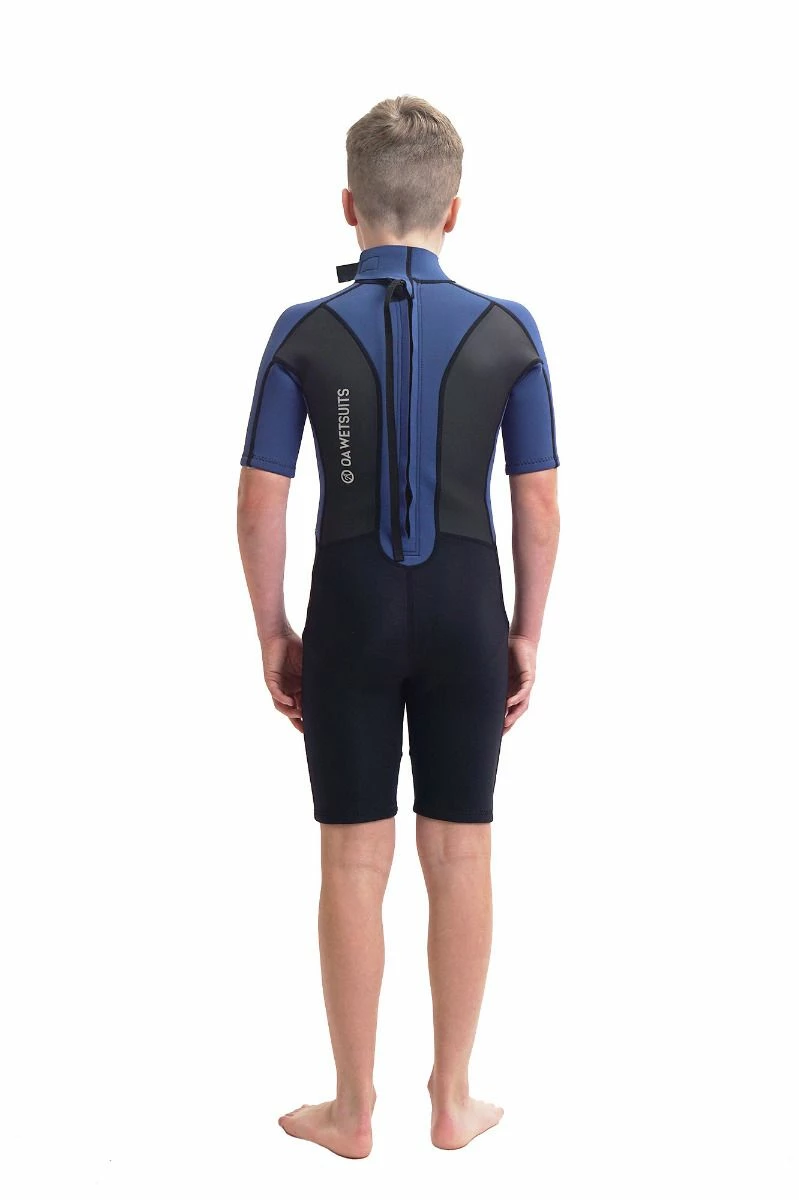 OA Classic 3/2mm Kids Shorty Wetsuit 2023 - Black / Blue 5 OA Classic 3/2mm Kids Shorty Wetsuit 2023 - Black / Blue - Image 3