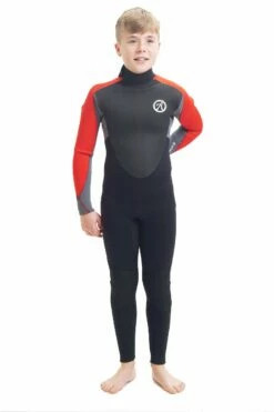 OA Hype 4/3mm Boys Back Zip Wetsuit 2024 - Black