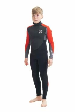 OA Hype 4/3mm Boys Back Zip Wetsuit 2024 - Black -Mystic Sale oa hype boys2