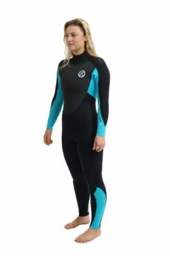 OA Hype 4/3mm Womens Back Zip Wetsuit 2024 - Black -Mystic Sale oa hype ladies2