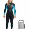 OA Classic 3/2mm Womens Back Zip Wetsuit 2023 - FREE 20L WETSUIT DRY BAG