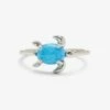 Pura Vida Opal Sea Turtle Ring - Silver -Mystic Sale opal sea turtle ring silvercopy 800x800 crop center