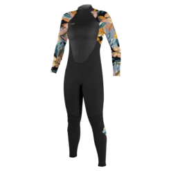 O'Neill Girls Epic 4/3mm Back Zip Wetsuit - Black/Demiflor