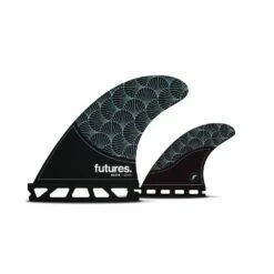 Futures Rasta Quad Honeycomb Fins - Black Teal