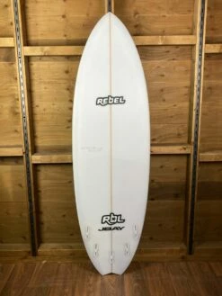 Rebel Hybrid Shortboard Surfboard - White -Mystic Sale rebel hybrid white back
