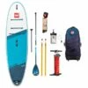 Red Paddle Co 9ft 8' MSL Ride Inflatable SUP 2023 Package -Mystic Sale red paddle co ride 9ft8 ht blue package 2022