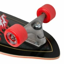Santa Cruz Flamed Not A Dot Cut Back Carver Surfskate 9.75" X 29.95" Skateboard -Mystic Sale scr com 2073 2