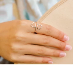 Pura Vida Heart Wire Wrap Ring - Silver