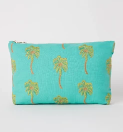 Elizabeth Scarlett Summer Plam Everyday Pouch - Turquoise