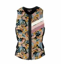 O'Neill Girls Slasher Comp Impact Vest - Demi Floral / Black