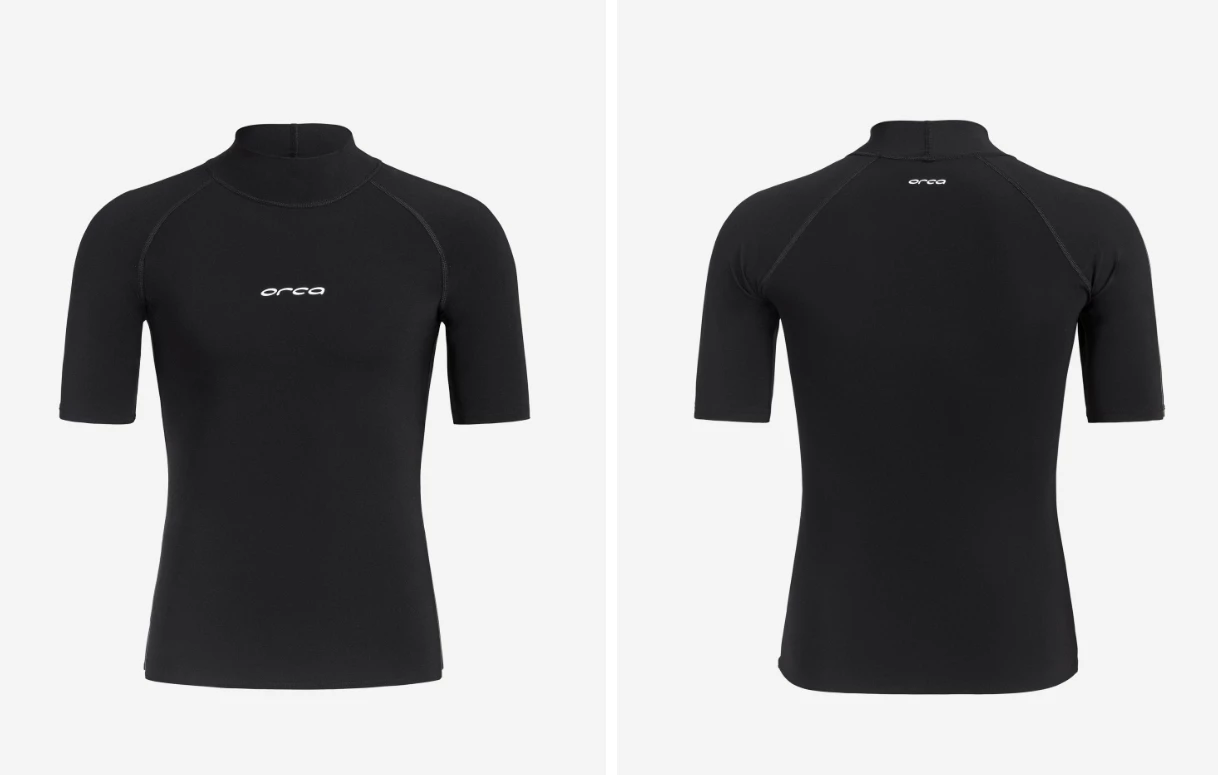 Orca Tango Mens Short Sleeve Rash Vest - Black 3 Orca Tango Mens Short Sleeve Rash Vest - Black