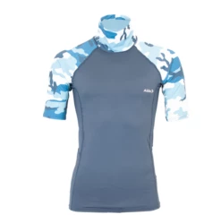 Alder Cruz Mens Short Sleeve Rash Vest - Camo