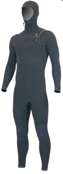 Alder Evo Fire 6/4mm Mens Hooded Wetsuit - Black