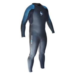 Circle One H20 PRO 3/2mm Mens Flatlock + GBS Open Water / Triathlon Swimming Wetsuit 2023 - Blue