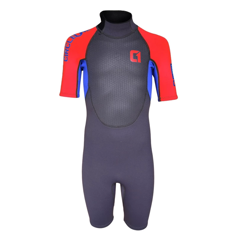 Circle One Faze 3/2mm Kids Summer Shorty Wetsuit 2023 - Red 3 Circle One Faze 3/2mm Kids Summer Shorty Wetsuit 2023 - Red