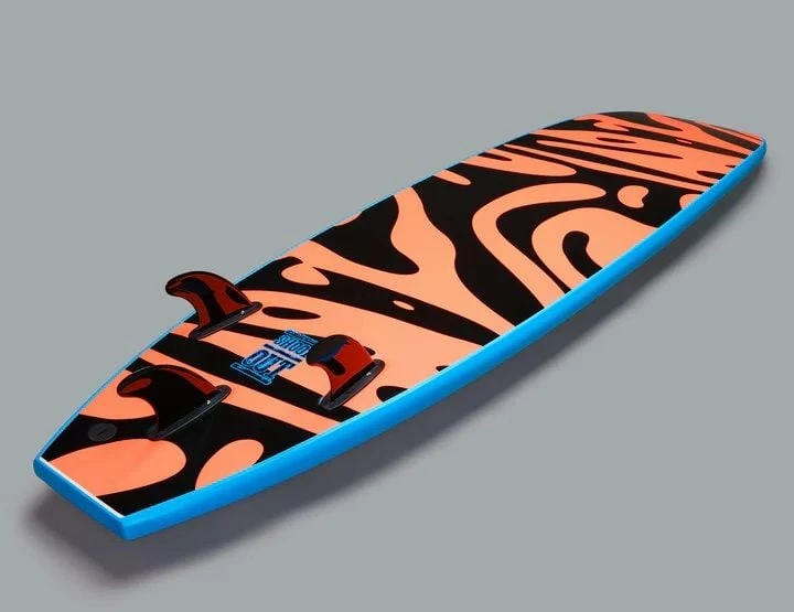 Vision VCT Shoot Out 7'6" Softboard - Cyan/Warm Red Ripple 6 Vision VCT Shoot Out 7'6" Softboard - Cyan/Warm Red Ripple - Image 4