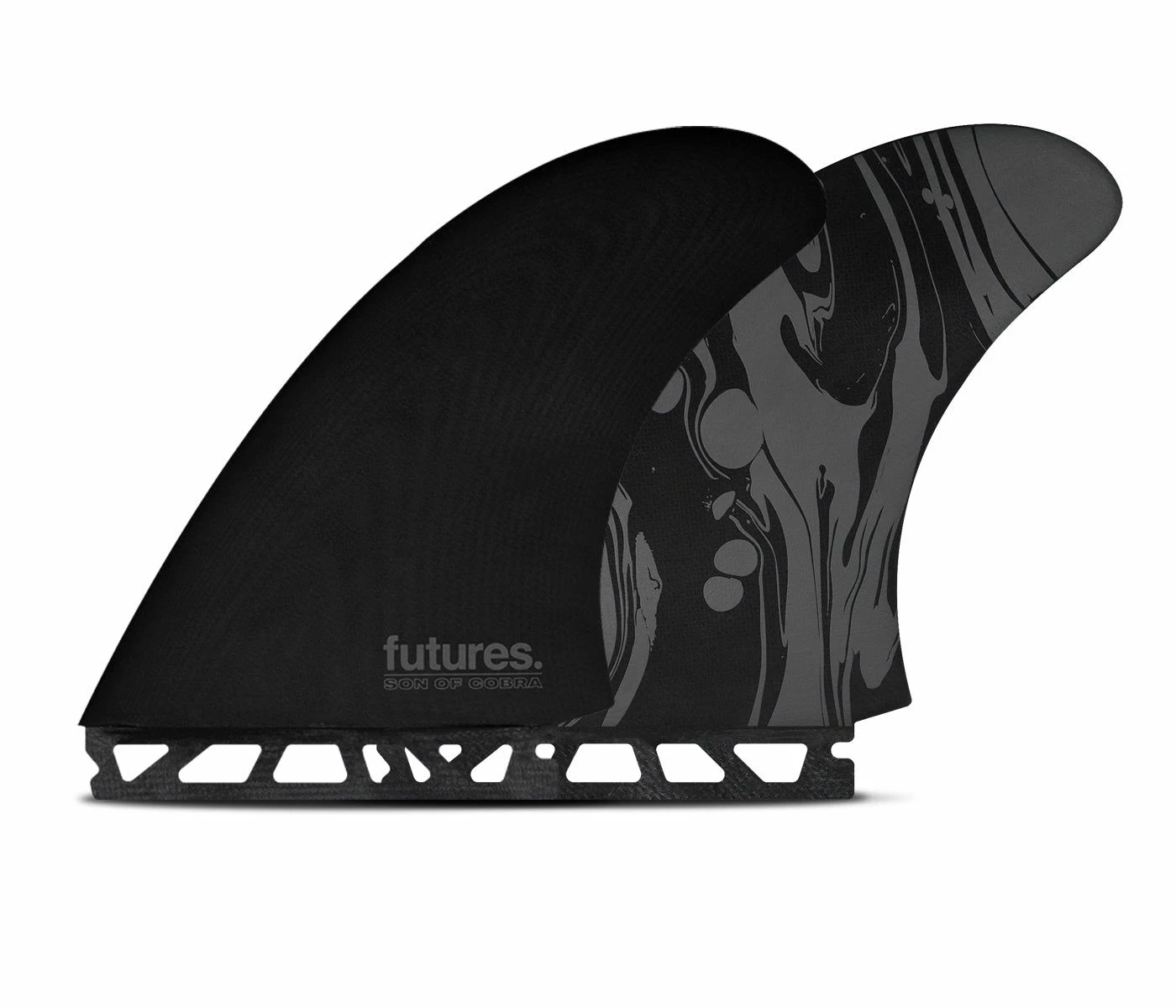 Futures Son Of Cobra Twin Fins - Black/Marble 3 Futures Son Of Cobra Twin Fins - Black/Marble