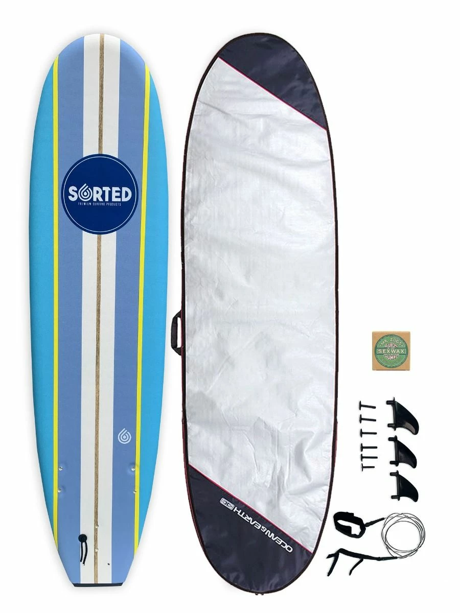 Sorted Premium 9ft Foam Surfboard Package Deal 3 Sorted Premium 9ft Foam Surfboard Package Deal