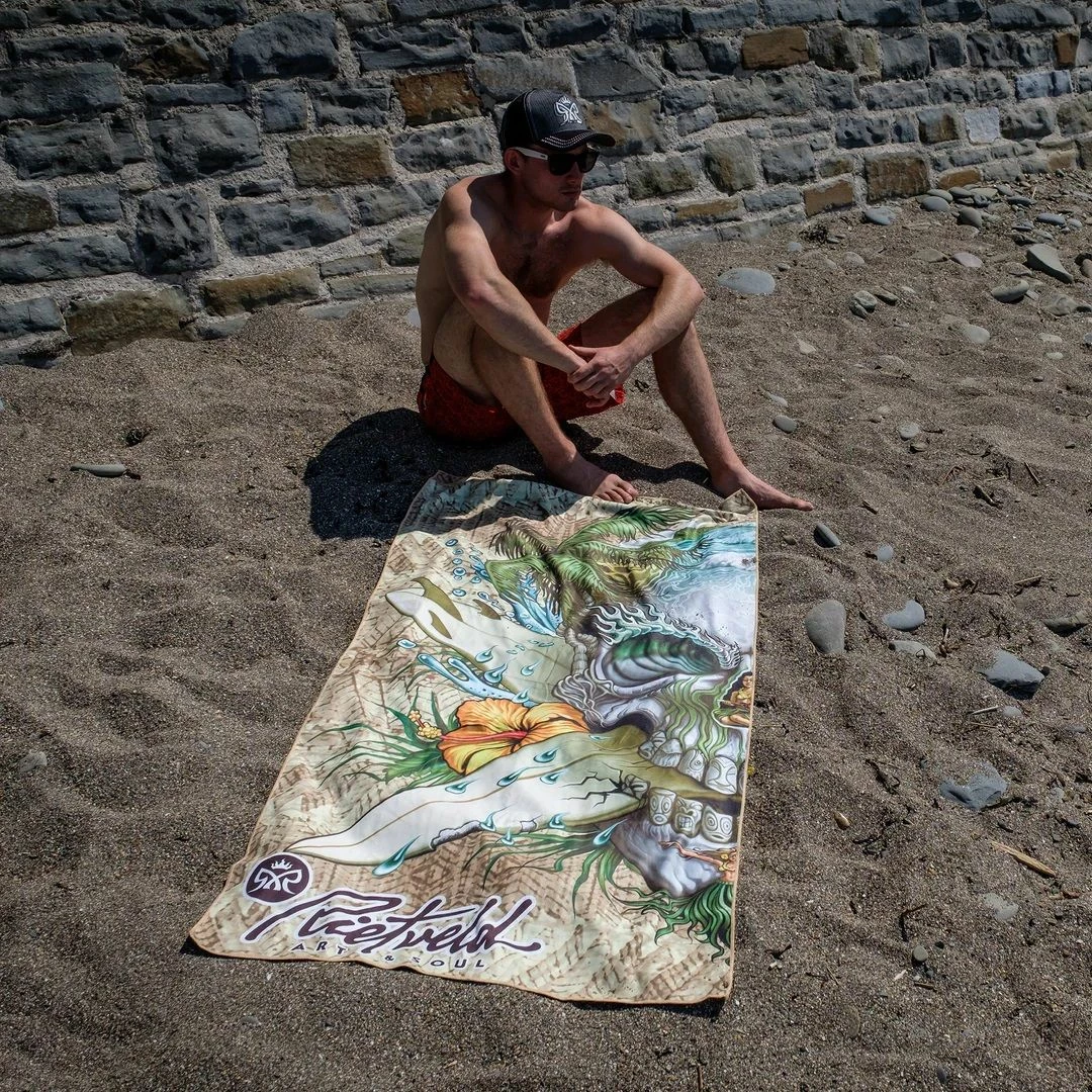 Rietveld Surf Skull Beach Towel - Sand 6 Rietveld Surf Skull Beach Towel - Sand - Image 4