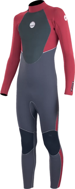 Alder Stealth Junior 4/3mm Summer Wetsuit 2024 - Red Cardinal