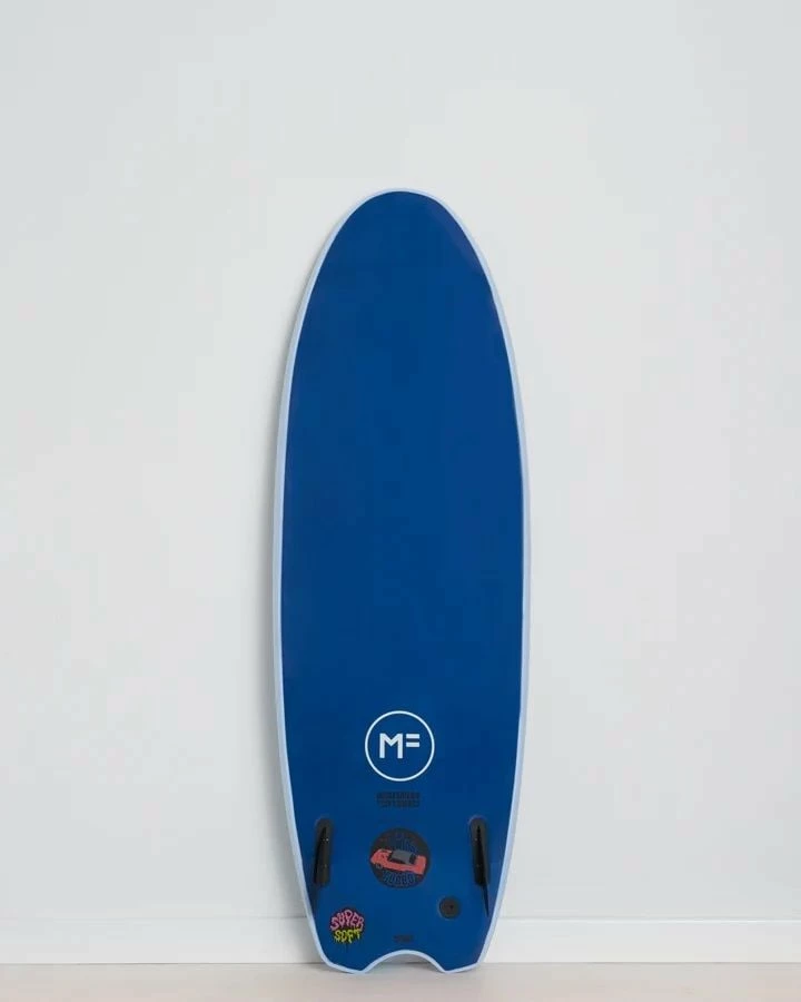 Mick Fanning Twin Supersoft Turbo 5'4" Surfboard - Sky/Blue 4 Mick Fanning Twin Supersoft Turbo 5'4" Surfboard - Sky/Blue - Image 2