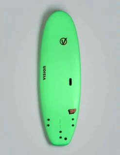 Vision Takeoff 7'0" Wide Softboard - Lime/ Warm Red