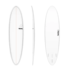 Torq MOD Fun Surfboard - White Pinline