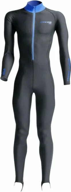 Cressi Skin Man Monopiece 1mm Swimsuit - Black/Blue -Mystic Sale wetsuits fullsuit skin man 12 web 700x