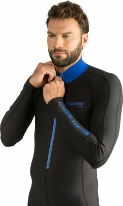 Cressi Skin Man Monopiece 1mm Swimsuit - Black/Blue -Mystic Sale wetsuits fullsuit skin man 7 web 700x