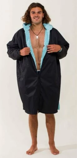 White Water Pro Changing Robe - Black/Blue -Mystic Sale whitewater black blue open male 1800x1800